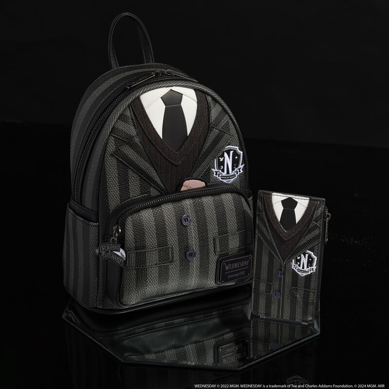 Limited Edition Wednesday Nevermore Academy Uniform Cosplay Mini Backpack, , hi-res view 3